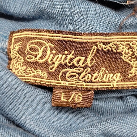 𝅺BLUE Long Sleeve Lightweight Stretchy Comfy Turtleneck Tunic- Size L/G - Picture 8 of 8